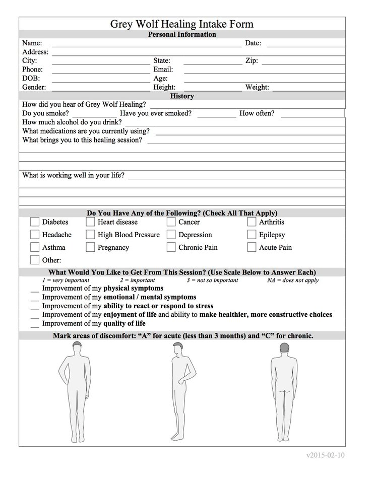 Intake Form – Grey Wolf Healing
